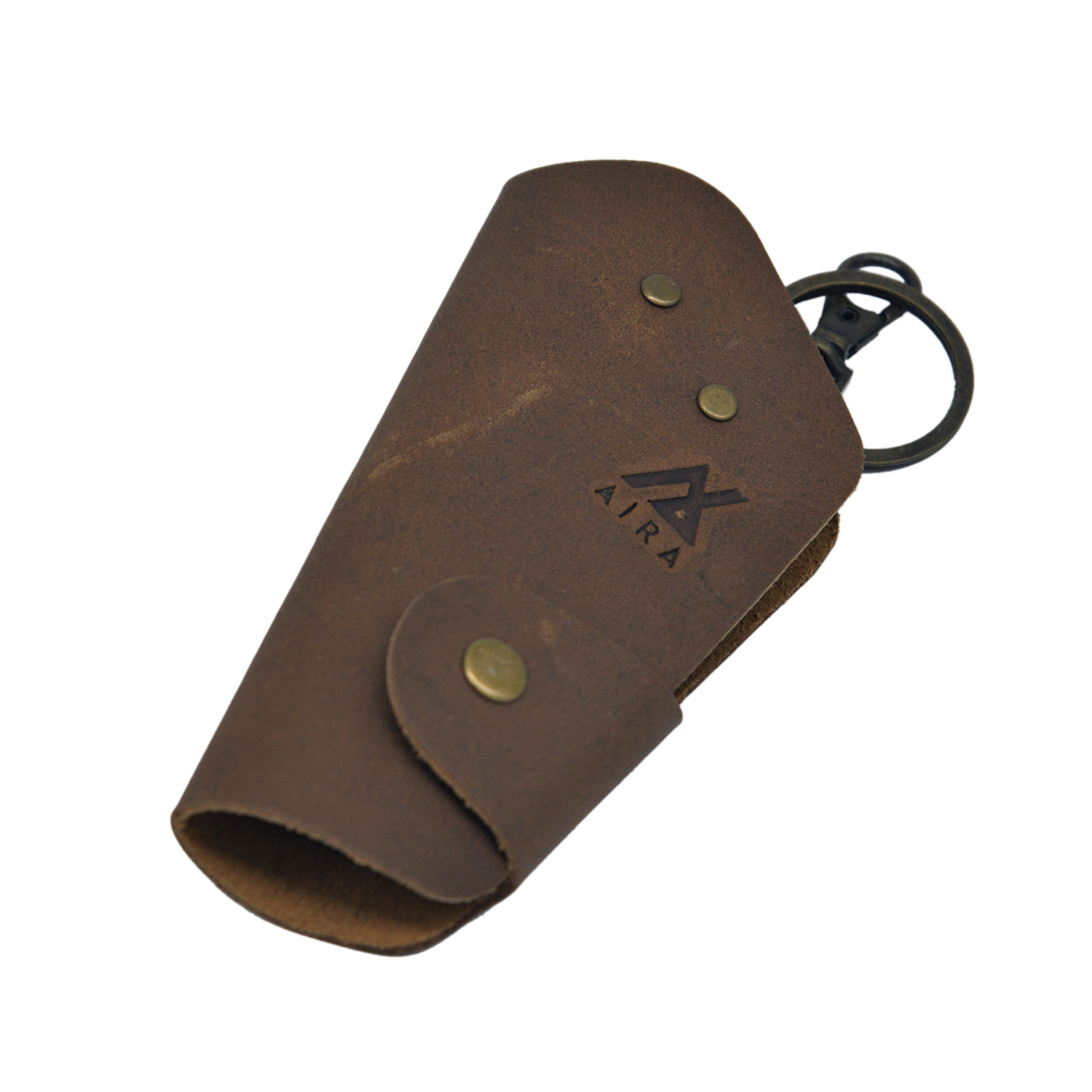 Genuine Leather Keys Holder: Black Brown Edition